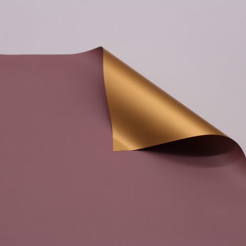 PLASTIC WRAPPING SHEET, SET OF 20, 2 SIDED GOLD/BROWN