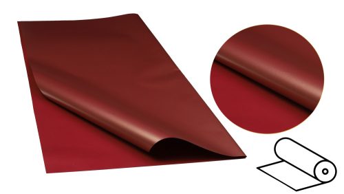 063706 PLASTIC WRAPPING ROLL, 2 SIDED, NACRE CLARET