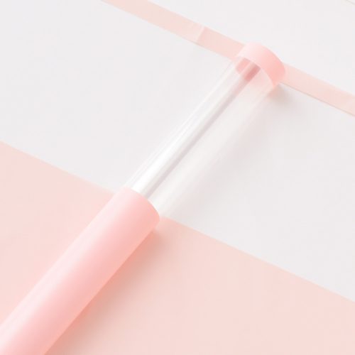 PLASTIC CELLOPHANE ROLL, WITH WINDOWPEACH