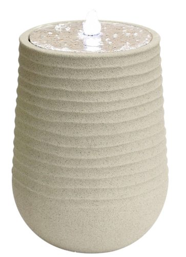 100520 OUTDOOR FOUNTAIN   LIME ROUND   SAND