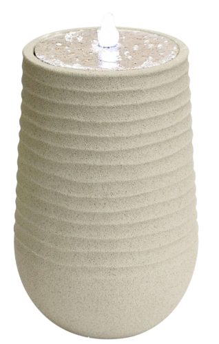 100530 OUTDOOR FOUNTAIN   LIME ROUND   SAND