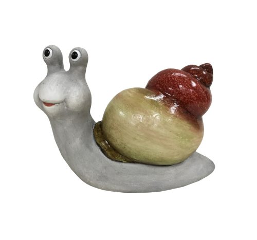 145019 CERAMIC SNAIL WITH HOUSE, GREY-BROWN