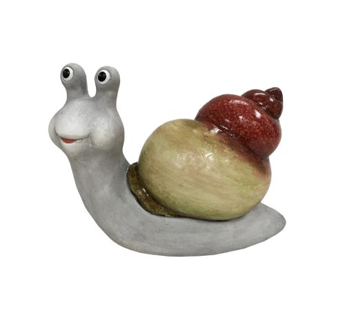 145020 CERAMIC SNAIL WITH HOUSE, GREY-BROWN