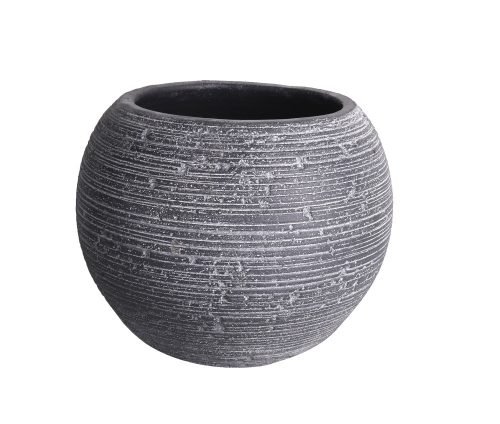 167700 CEMENT PLANT POT, ROUND SHAPED, GRAY