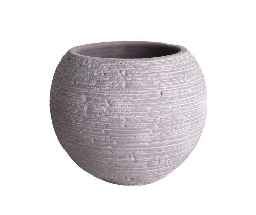 167701 CEMENT PLANT POT, ROUND SHAPED, LIGHT GRAY