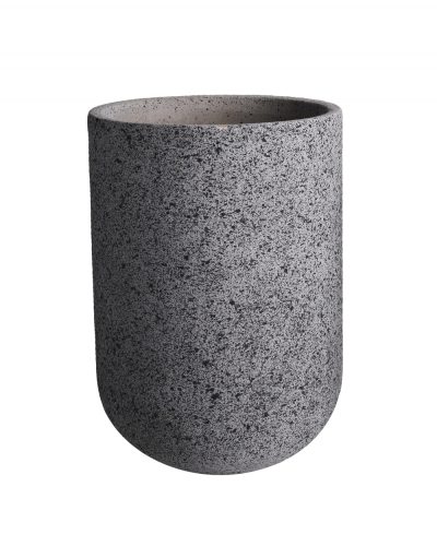 167762 CEMENT PLANT POT, ROUND SHAPED, GRAY