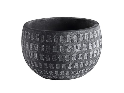 167848 CEMENT PLANT POT, ROUND SHAPED, GRAY