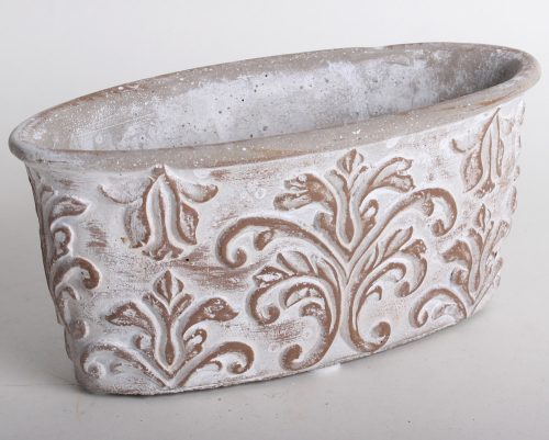 CEMENT PLANT POT, BAROQUE BROWN