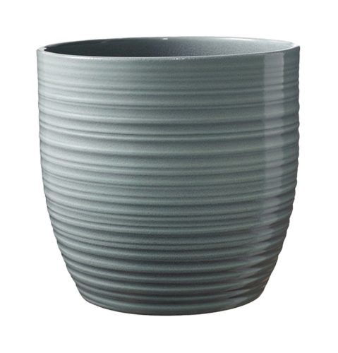 CERAMIC PLANT POT, BERGAMO, MINT GREEN