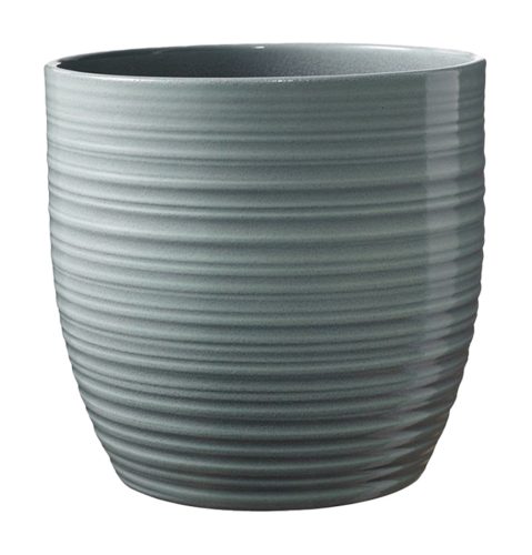 CERAMIC PLANT POT, BERGAMO, MINT GREEN