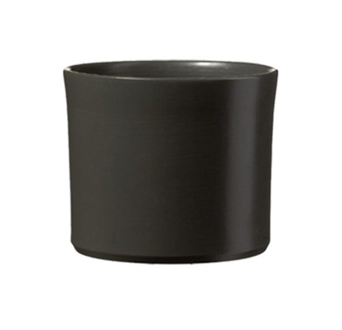 CERAMIC PLANT POT, MIAMI, MATTE ANTHRACITE