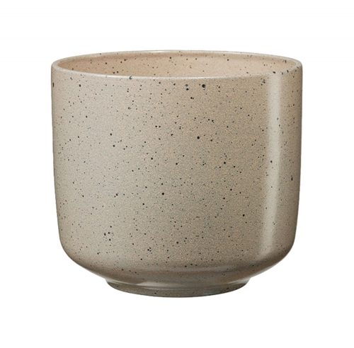 CERAMIC PLANT POT, BARI, BROWN EFFECT