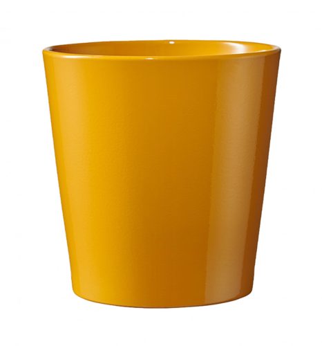 CERAMIC PLANT POT, DALLAS BREEZE, MUSTARD YELLOW