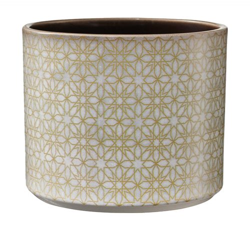 CERAMIC PLANT POT, ORIENT DREAMS, CREAM