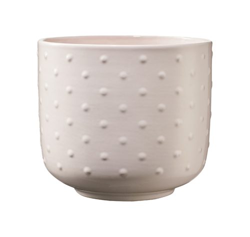 192800 CERAMIC PLANT POT, BAKU PEARL, CREAM ROSÉ