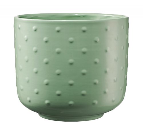 192804 CERAMIC PLANT POT, BAKU PEARL, CELADON GREEN