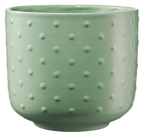 CERAMIC PLANT POT, BAKU PEARL, CELADON GREEN