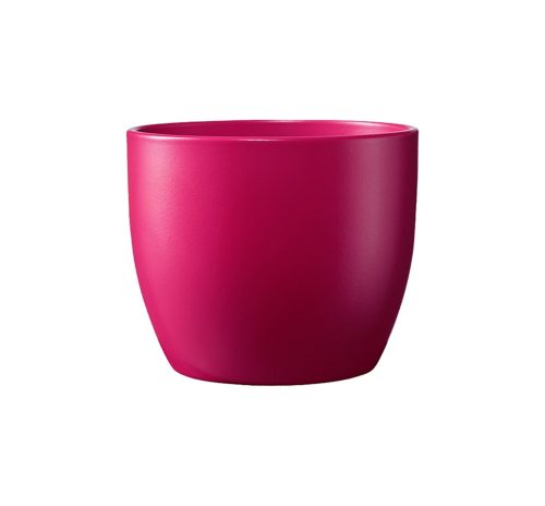 CERAMIC PLANT POT, BASEL COLOR SPLASH, MAGENTA