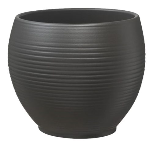 CERAMIC PLANT POT, MANACOR, MATTE ANTHRACIT