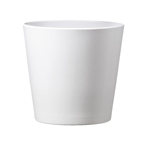 CERAMIC PLANT POT, DALLAS ESPRIT, MATTE WHITE