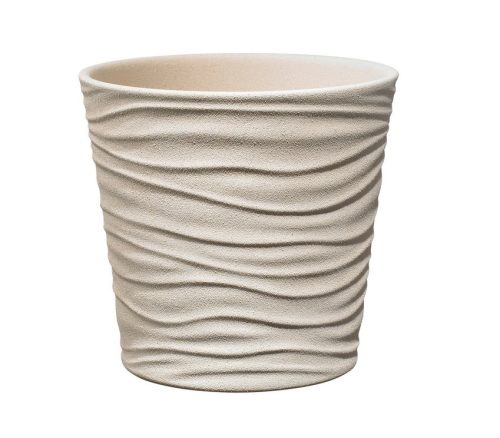 193661 CERAMIC PLANT POT, SONORA, SAHARA BEIGE