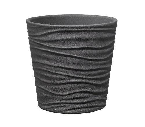 CERAMIC PLANT POT, SONORA, ANTHRACIT