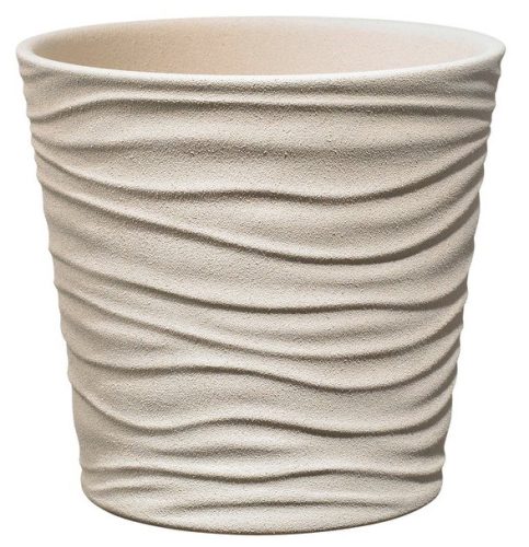 CERAMIC PLANT POT, SONORA, SAHARA BEIGE