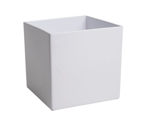 CERAMIC PLANT POT, LATINA, SHINY WHITE