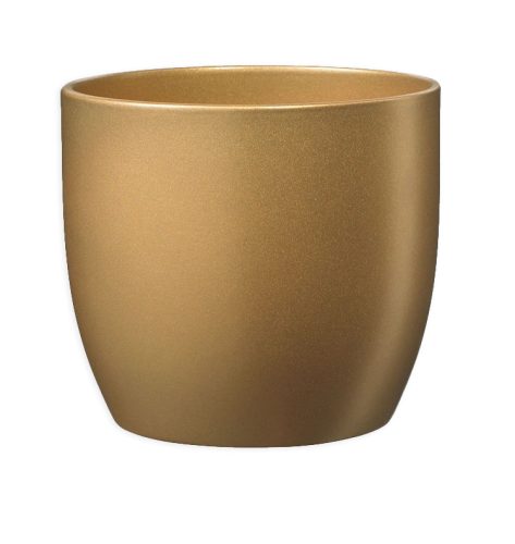 CERAMIC PLANT POT, BASEL GLAMOUR, PEARL GOLD