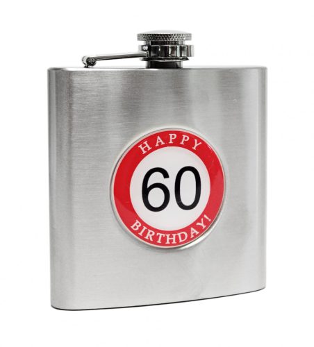202297 FLASK STAINLESS STEEL WITH 60YEARS  LETTERING