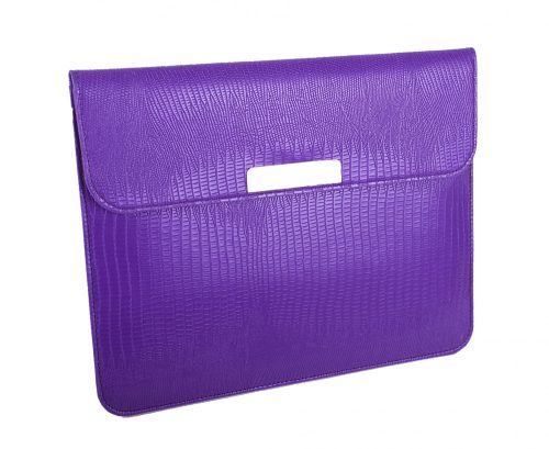 FAUX LEATHER IPAD HOLDER WITH METAL PART, PURPLE