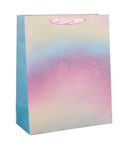 PAPER GIFT BAG MATTE AND GLITTER RAINBOW