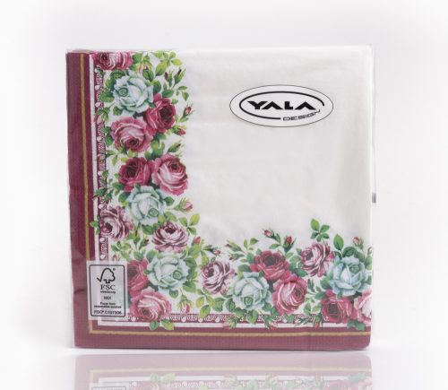 343345 PAPER NAPKIN SET OF 20    3 LAYERS    FLOWERS