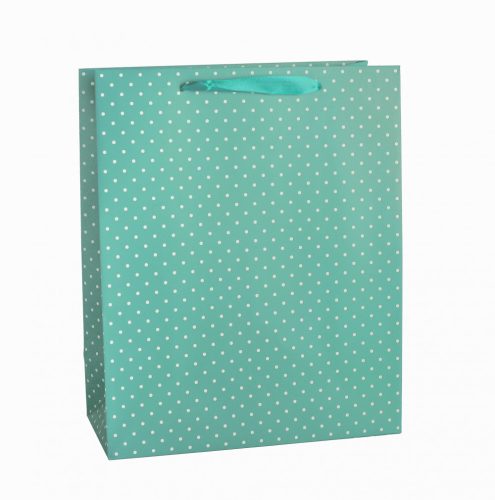 349488 PAPER GIFT BAG MATTE HOLIDAY WITH SILENCE DOTS