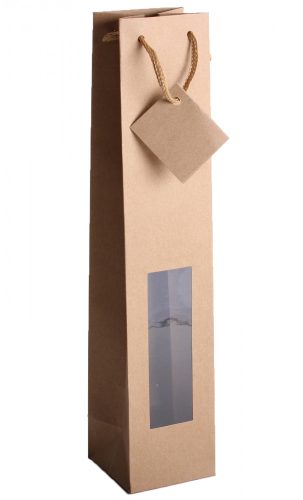 PAPER-BAG FOR BRANDYWITH WINDOW BROWN