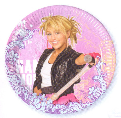 DISNEY PARTY PAPER PLATE, SET OF 10, HANNAH MONTANA