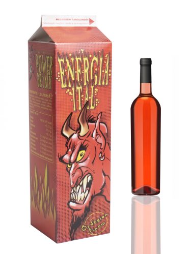 371028 PAPER BOTTLE GIFT BOX, MILK BOX SHAPED, ENERGIA ITAL - POWER DRINK SIGN