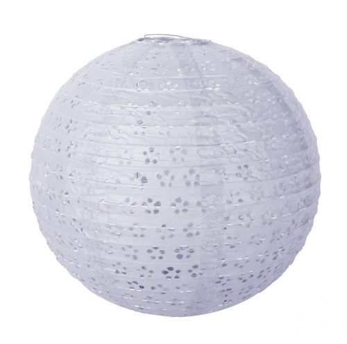 PAPER LANTERN BALL  SHAPE  LACY  WHITE