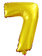 BALOON METAL NUMBER 7    GOLD