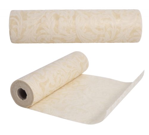 400401 NON-WOVEN WRAPPING DECORATION  TENDRIL PATTERN   CREAM