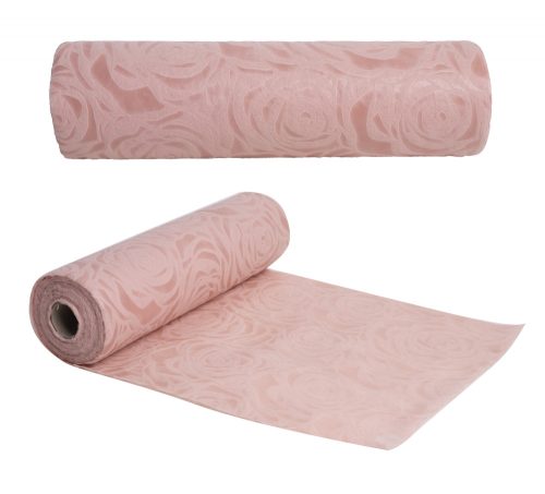 400541 NON-WOVEN WRAPPING DECORATION  ROSE PATTERN MAUVE