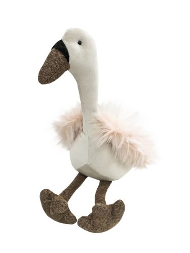 TEXTIL GOOSE WITH PINK WINGS