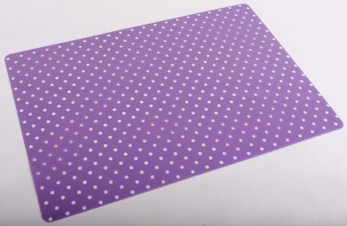 409733 PLASTIC PLATE MAT DOTTED  PURPLE