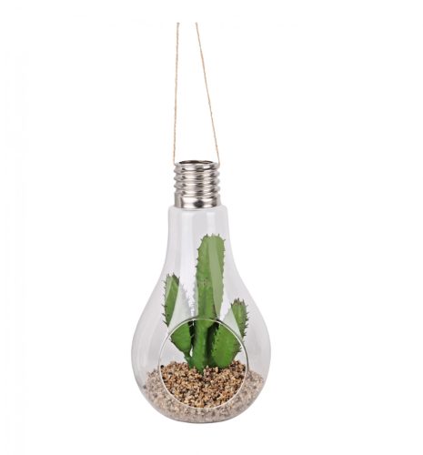 427043 GLASS BULB WITH DECORATION PLANT