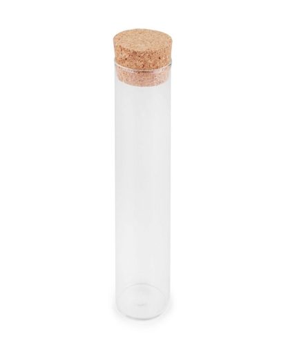 GLASS PHIAL WITH CORK SET OF 12