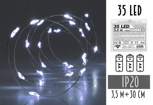 432148 LED WIRE GIRLAND WITHOUT 3AA BATTERY, 35 LED COLORFUL