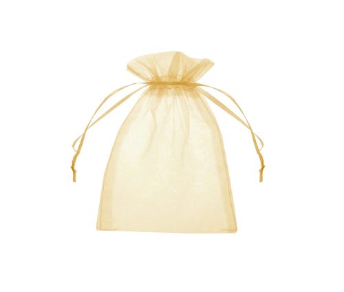 ORGANZA BAG SET, SET OF 12, GOLD