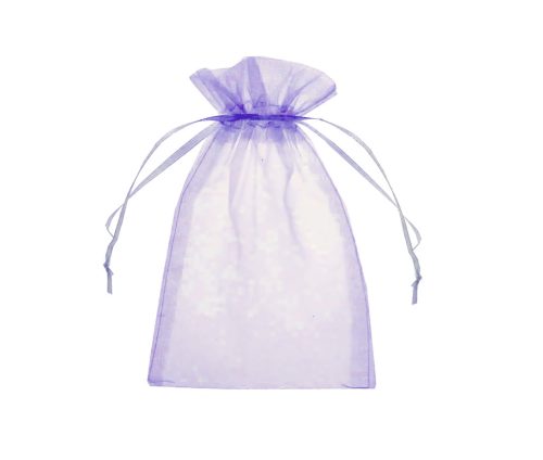 ORGANZA BAG SET, SET OF 12, PURPLE