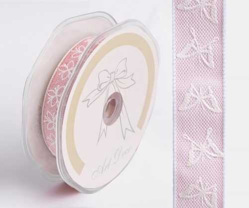 441762 CANVAS RIBBON WITH FLOWERS CREAM