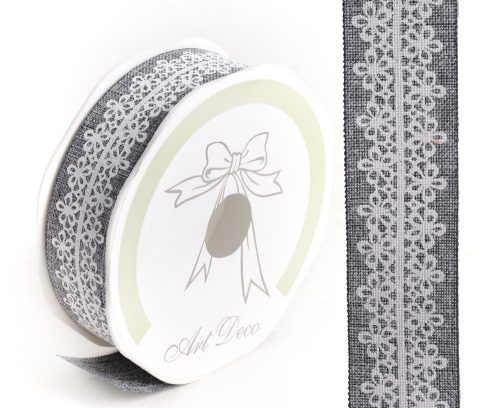 CANVAS RIBBON PATTERNED GRAY